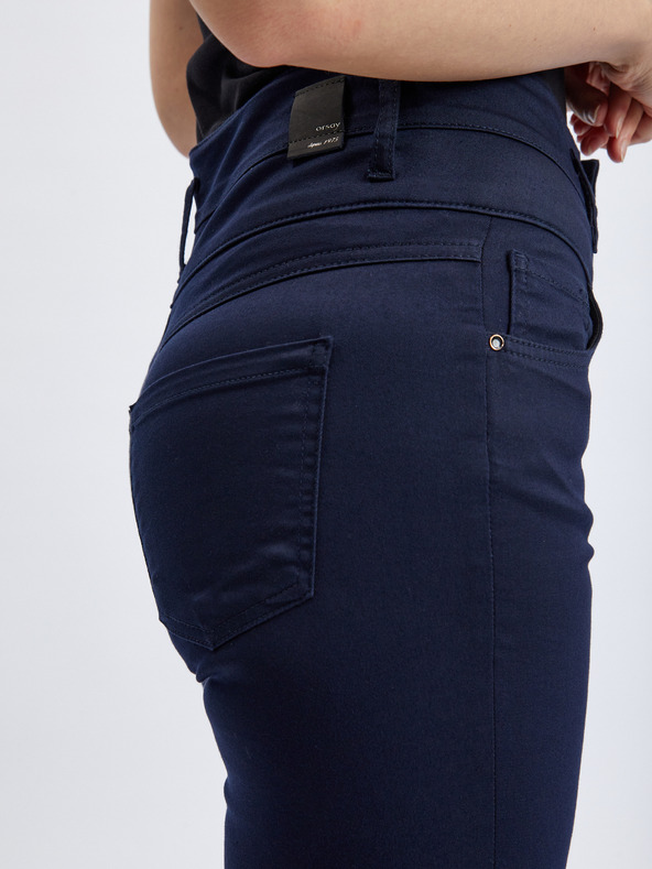Orsay Temno modre ženske skinny fit hlače ORSAY