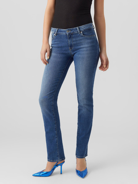 Vero Moda Modre ženske kavbojke ravnega kroja VERO MODA Daf