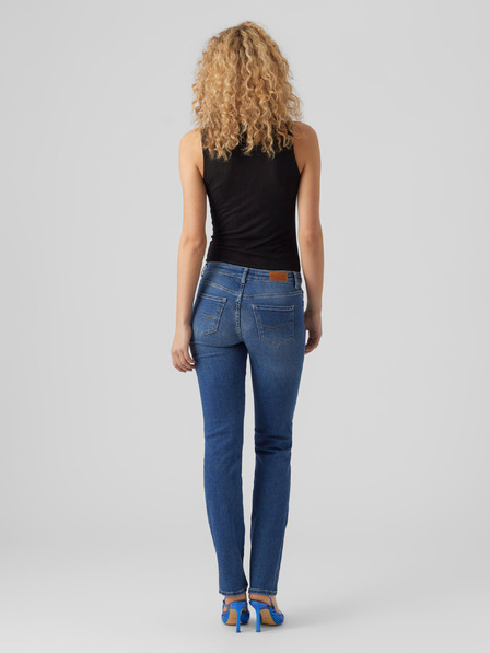 Vero Moda Modre ženske kavbojke ravnega kroja VERO MODA Daf