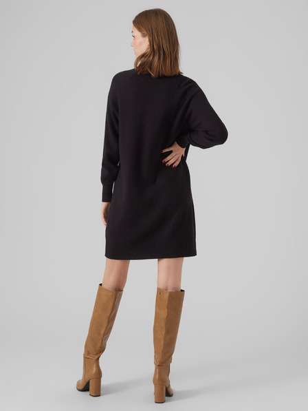 Vero Moda Črna ženska obleka s puloverjem VERO MODA Goldneedle
