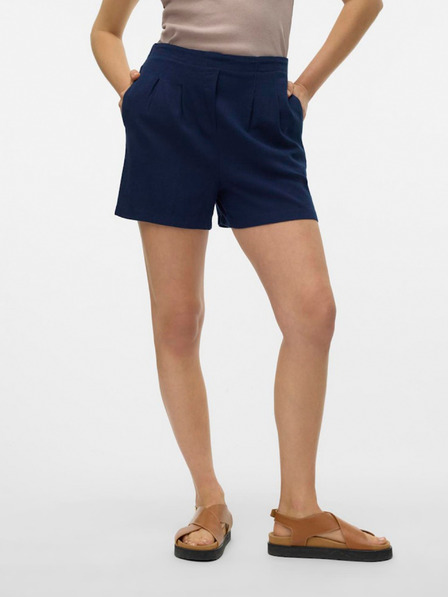 Vero Moda Temno modre ženske hlače iz lanene mešanice Vero Moda Jesmilo