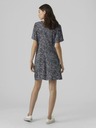 Vero Moda Temno modra ženska vzorčasta obleka Vero Moda Alba