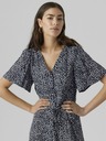 Vero Moda Temno modra ženska vzorčasta obleka Vero Moda Alba