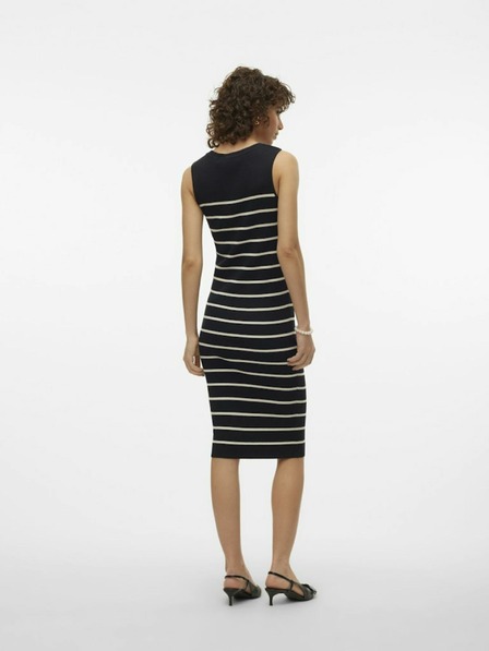 Vero Moda Črna črtasta ženska obleka Vero Moda Gizelle