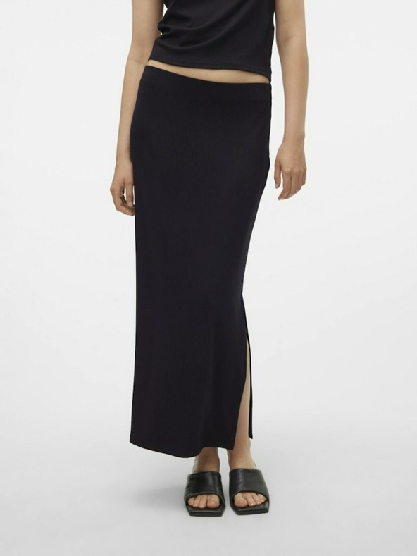 Vero Moda Črno žensko midi krilo brez rokavov Vero Moda Mary