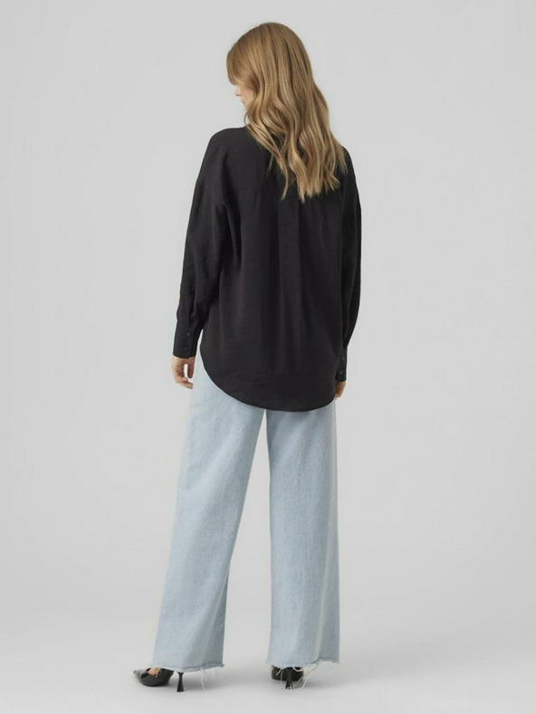 Vero Moda Črna ženska majica Vero Moda Queeny