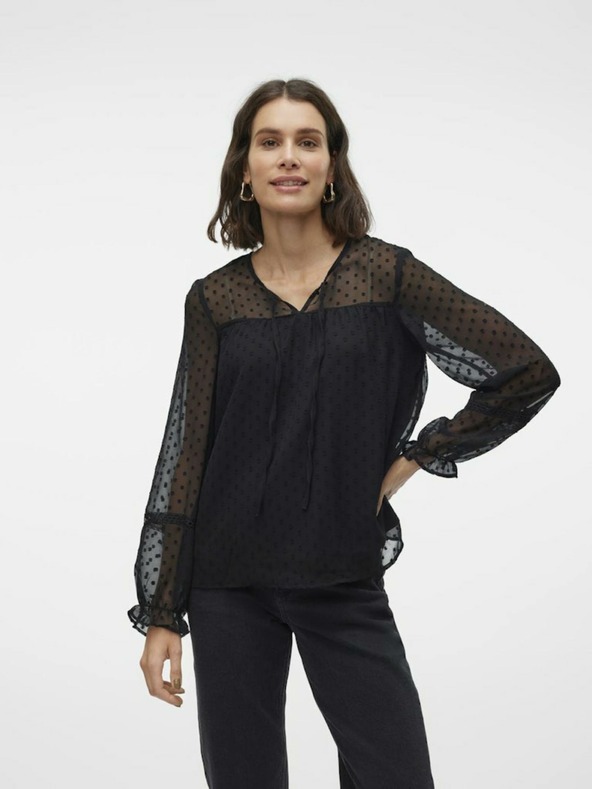 Vero Moda Črna bluza Vero Moda Leah