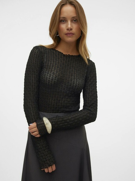 Vero Moda Črna ženska majica Vero Moda Shelby