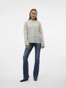 Vero Moda Bež in siv ženski črtast pulover Vero Moda Flawless