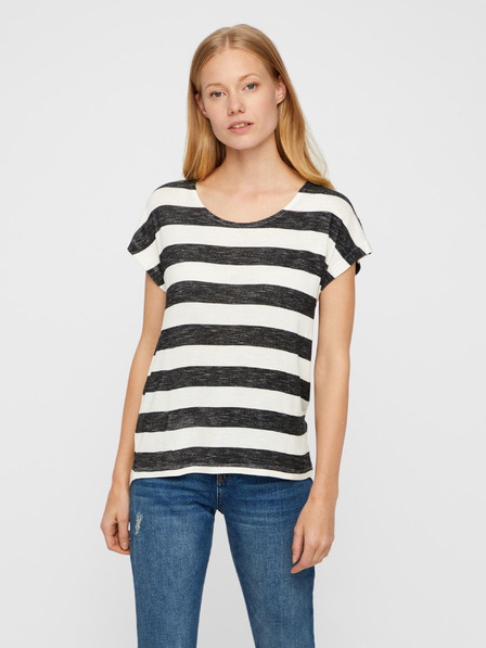 Vero Moda Črno-bela črtasta majica VERO MODA Wide Stripe