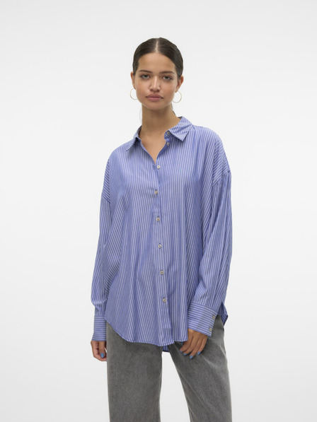 Vero Moda Bela in modra črtasta ženska srajca Vero Moda Nora