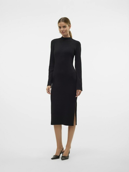 AWARE by VERO MODA Črna ženska obleka AWARE by VERO MODA Lynzi