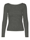 Vero Moda Bela in črna ženska črtasta majica Vero Moda Chloe