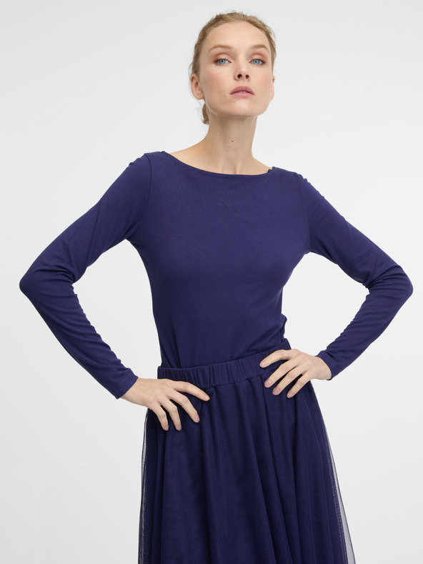 Orsay Temno modra ženska majica z dolgimi rokavi ORSAY