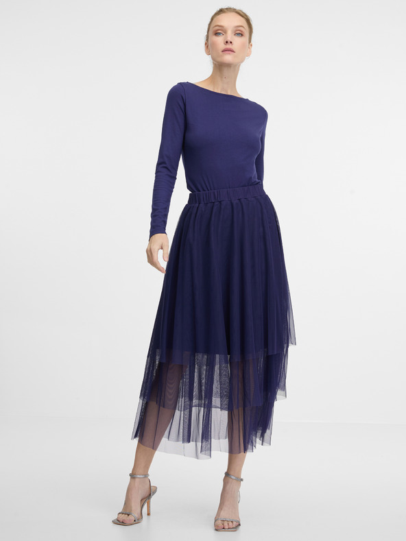 Orsay Temno modra ženska majica z dolgimi rokavi ORSAY