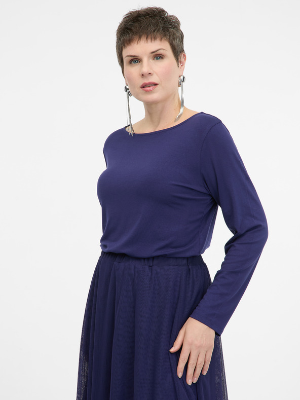 Orsay Temno modra ženska majica z dolgimi rokavi ORSAY