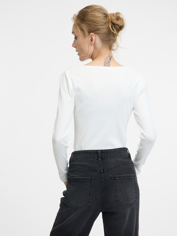 Orsay Bela ženska majica z dolgimi rokavi ORSAY
