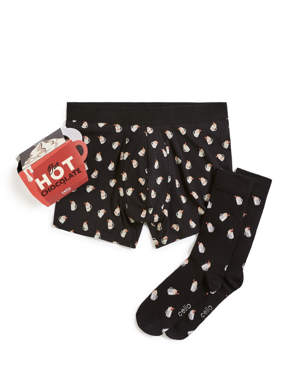 Celio Celio darilni paket spodnjega perila z vročo čokolado