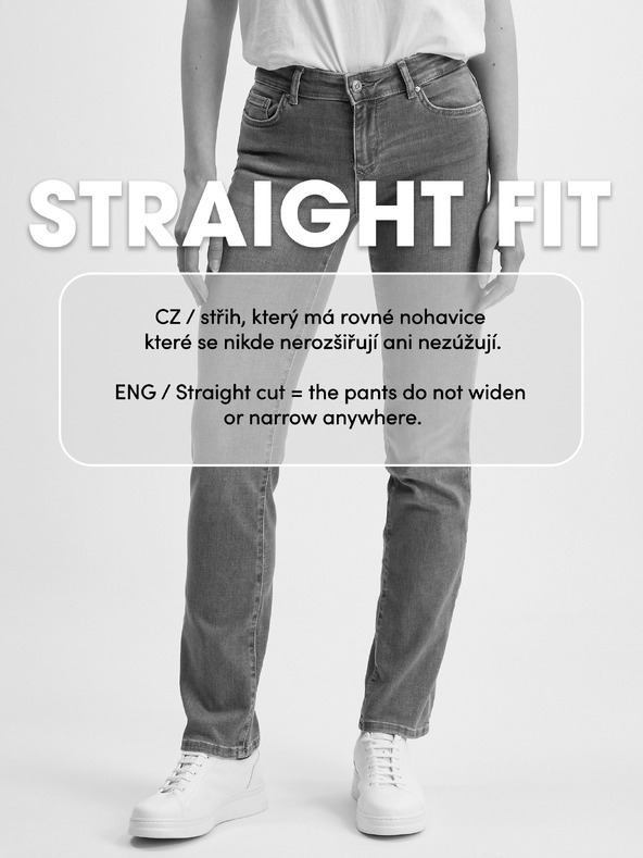 Orsay Črne ženske straight fit kavbojke ORSAY