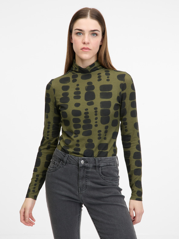 Orsay Zelena ženska majica z dolgimi rokavi ORSAY