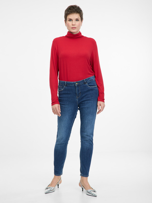 Orsay Rdeča ženska majica z dolgimi rokavi ORSAY