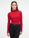 Orsay Rdeča ženska majica z dolgimi rokavi ORSAY