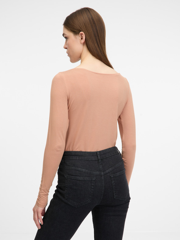 Orsay Svetlo rjava ženska majica z dolgimi rokavi ORSAY