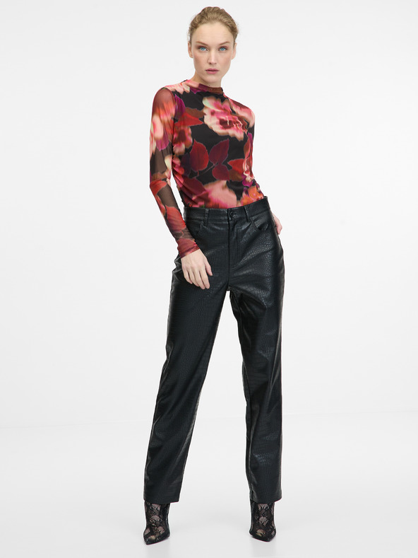 Orsay Rdeča ženska majica z dolgimi rokavi ORSAY