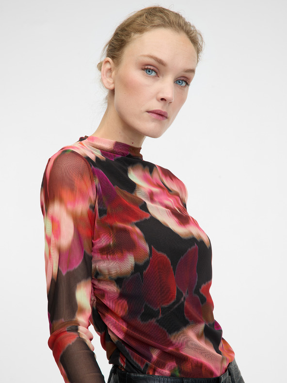 Orsay Rdeča ženska majica z dolgimi rokavi ORSAY