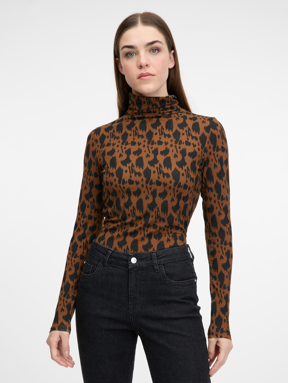 Orsay Svetlo rjava ženska majica z dolgimi rokavi ORSAY