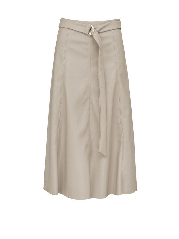 Orsay Bež žensko midi krilo iz usnja ORSAY