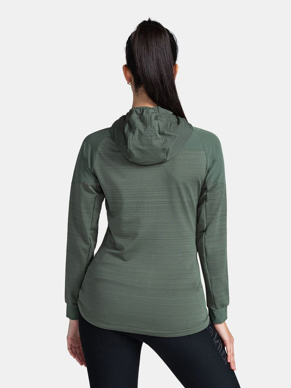 Kilpi Temno zelena ženska elastična jopa s kapuco Kilpi MEMPHIS-W