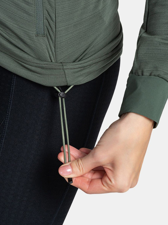 Kilpi Temno zelena ženska elastična jopa s kapuco Kilpi MEMPHIS-W