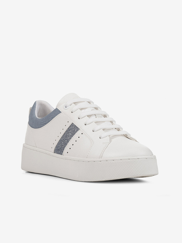 Geox Modro-beli ženski čevlji na platformi Geox Skyely