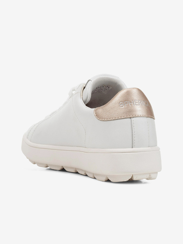 Geox Bele ženske usnjene superge Geox Spherica Ecub
