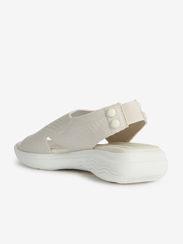 Geox Beli ženski sandali Geox Spherica Ec5