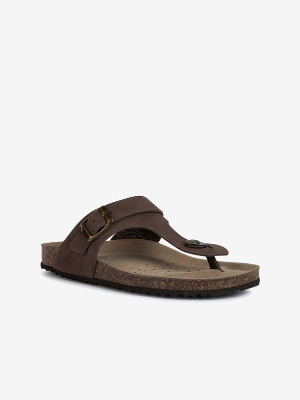 Geox Rjavi ženski natikači Geox Brionia