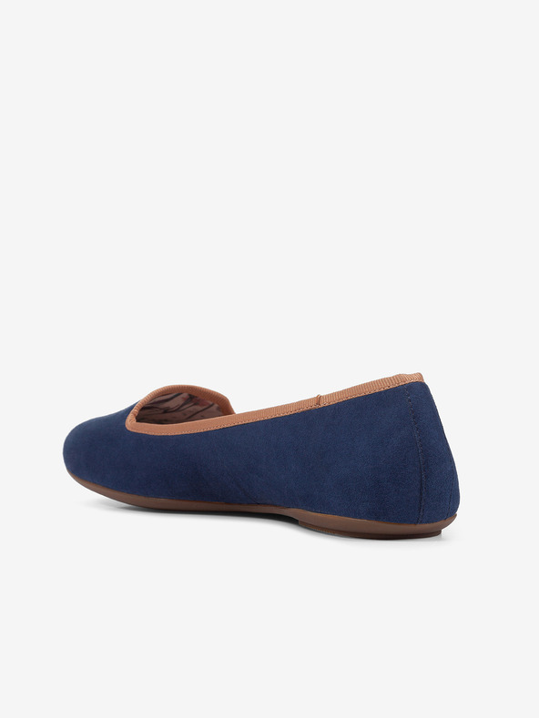 Geox Temno modre ženske semiš balerinke Geox Palmaria
