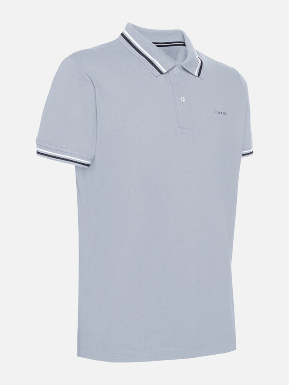 Geox Modré pánske polokošele Geox Polo