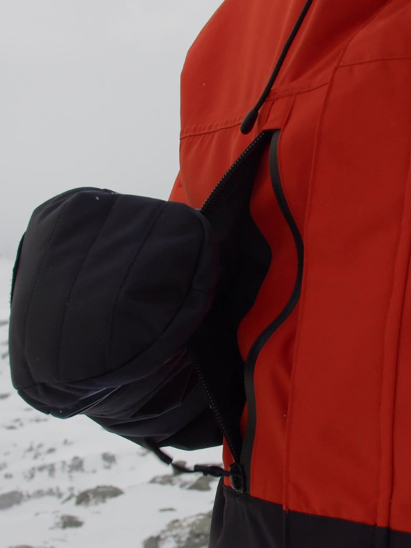 Horsefeathers Jakna za trenirko - rdeča glina/črna Horsefeathers