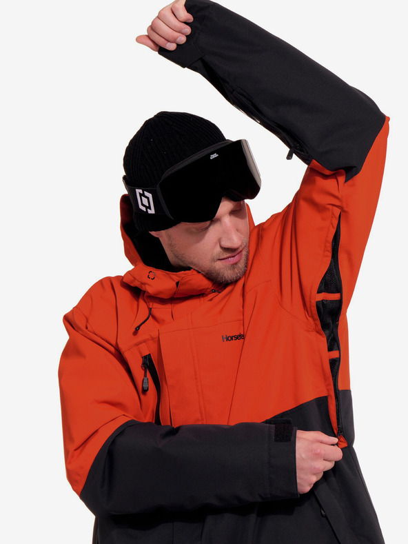 Horsefeathers Jakna za trenirko - rdeča glina/črna Horsefeathers