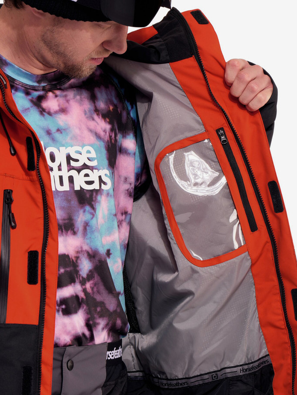 Horsefeathers Jakna za trenirko - rdeča glina/črna Horsefeathers