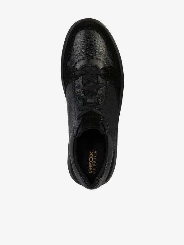 Geox Črne moške usnjene superge Geox Deiven