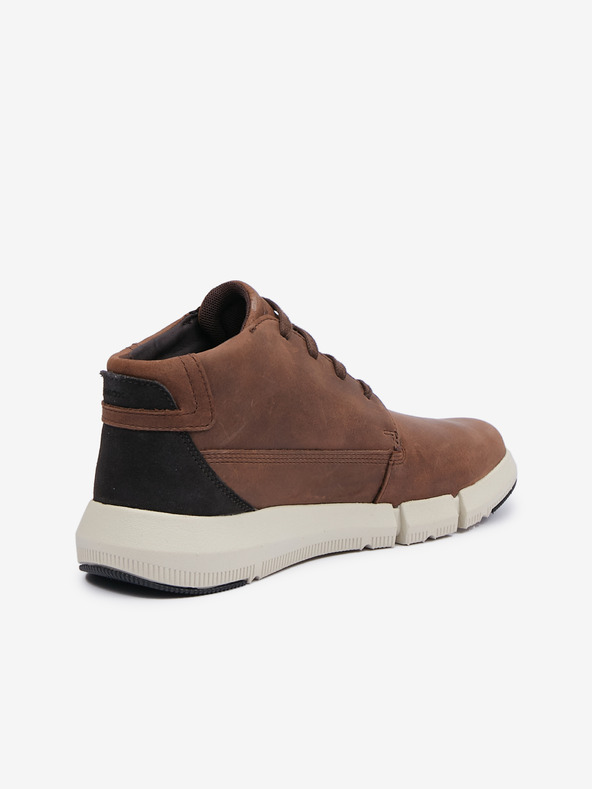 Geox Rjava moška usnjena gležnjarska obutev Geox Adacter