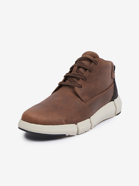 Geox Rjava moška usnjena gležnjarska obutev Geox Adacter