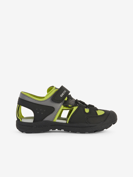 Geox Zeleno-čierne detské outdoorové sandále Geox Vaniett