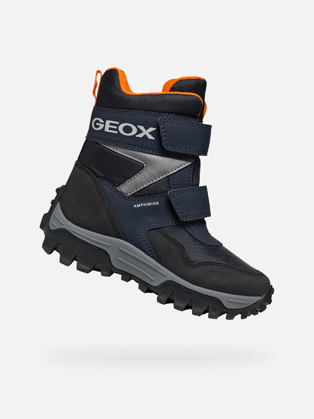 Geox Tmavo modré detské zimné topánky Geox Himalaya B ABX