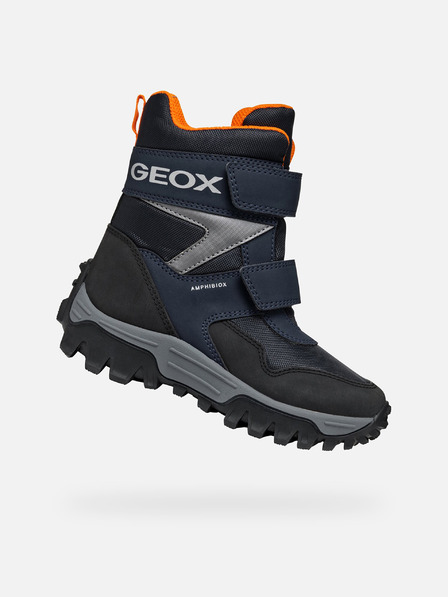Geox Tmavo modré detské zimné topánky Geox Himalaya B ABX
