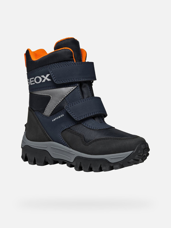 Geox Tmavo modré detské zimné topánky Geox Himalaya B ABX