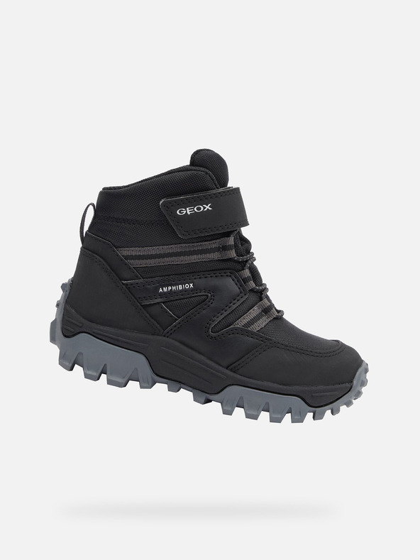 Geox Čierne detské členkové topánky Geox Himalaya B Abx